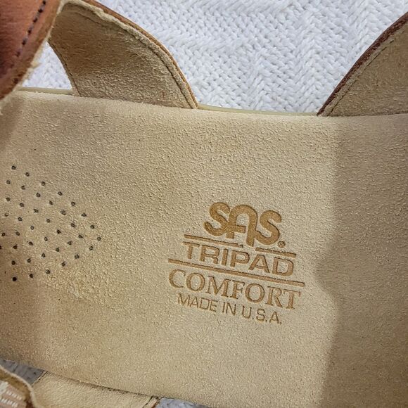 SAS Huarache Quarter Strap Sandal Antique Tan Brown Size 10.5 S Clean EUC - Picture 13 of 16